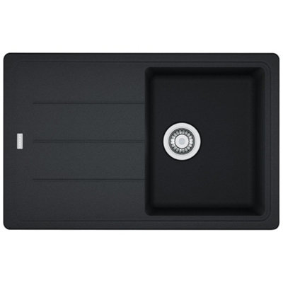 Franke Basis 1.0 Single Bowl Granite Composite Kitchen Sink With Waste780X500mmBlack from B&Q