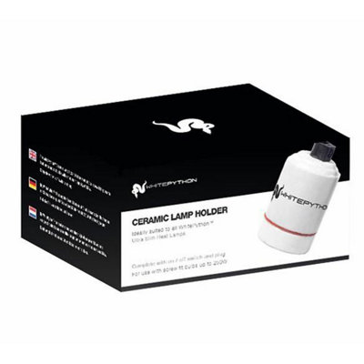  - White Python Ceramic Lamp Holder & Cable