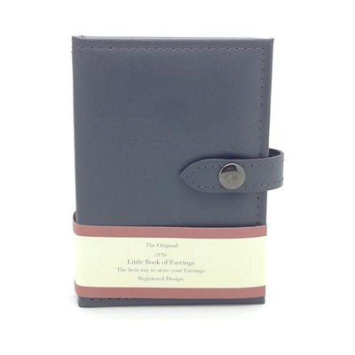 Little Little Book of Earrings Small Grey Jewellery Box Compact Storage Gift - Image 3