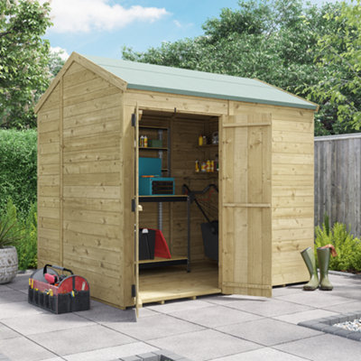 Billyoh Switch Tongue And Groove Apex Wooden Shed - 8X6 Windowless - 11mm Thickness