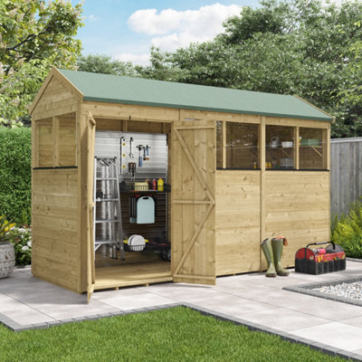 Billyoh Switch Tongue And Groove Apex Wooden Shed - 12X4 Windowed - 11mm Thickness