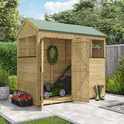 Billyoh Switch Tongue And Groove Apex Wooden Shed - 8X4 Windowed - 11mm Thickness-27422 