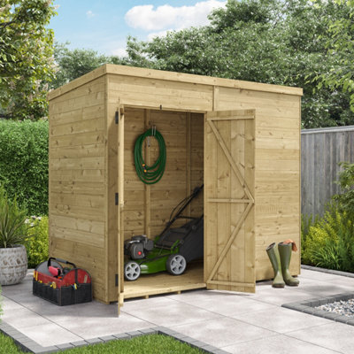 Billyoh Switch Tongue And Groove Pent Wooden Shed - 8X4 Windowless - 11mm Thickness-27431 