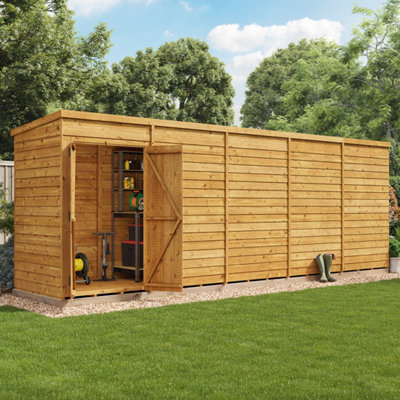 Billyoh Switch Overlap Pent Wooden Shed - 20X4 Windowless