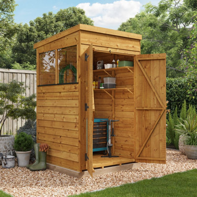 Billyoh Switch Overlap Pent Wooden Shed - 4X4 Windowed