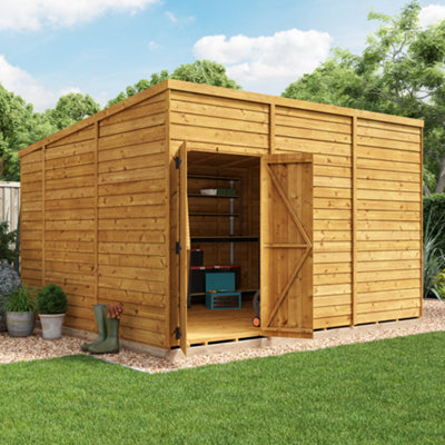 Billyoh Switch Overlap Pent Wooden Shed - 12X10 Windowless