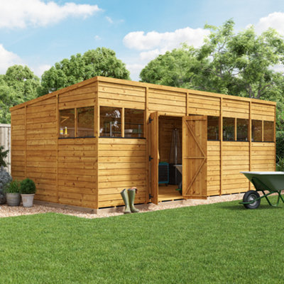 Billyoh Switch Overlap Pent Wooden Shed20X10 Windowed from B&Q