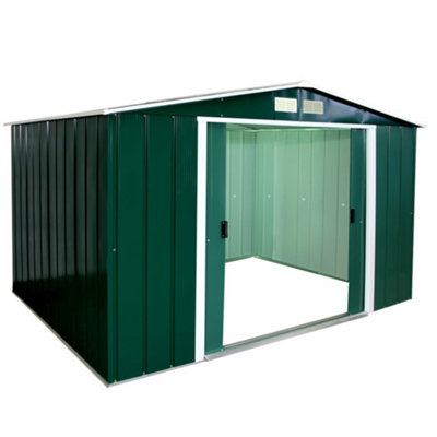 StoreMore Sapphire 10X8Ft Apex Metal Shed - Green