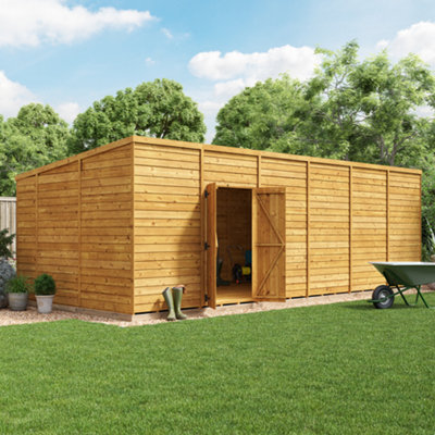 Billyoh Switch Overlap Pent Wooden Shed - 24X10 Windowless