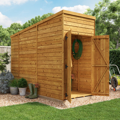 Billyoh Switch Overlap Pent Wooden Shed - 4X10 Windowless