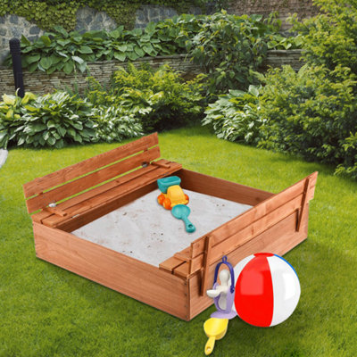 Billyoh Wooden Square Seated Sandpit