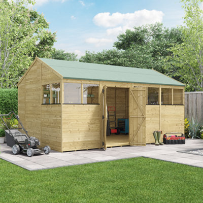 Billyoh Switch Tongue And Groove Apex Wooden Shed - 16X10 Windowed - 11mm Thickness