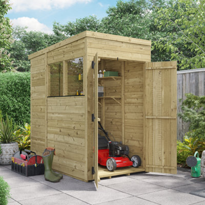 Billyoh Switch Tongue And Groove Pent Wooden Shed - 4X6 Windowed - 11mm Thickness