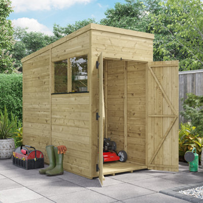 Billyoh Switch Tongue And Groove Pent Wooden Shed - 4X8 Windowed - 11mm Thickness