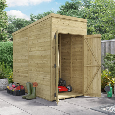 Billyoh Switch Tongue And Groove Pent Wooden Shed - 4X8 Windowless - 11mm Thickness