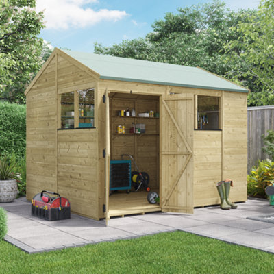 Billyoh Switch Tongue And Groove Apex Wooden Shed - 10X8 Windowed - 11mm Thickness