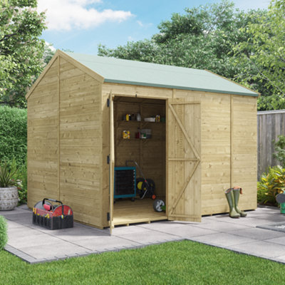 Billyoh Switch Tongue And Groove Apex Wooden Shed - 10X8 Windowless - 11mm Thickness