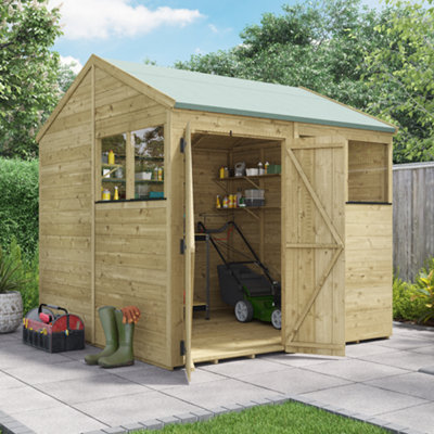 Billyoh Switch Tongue And Groove Apex Wooden Shed - 8X8 Windowed - 11mm Thickness