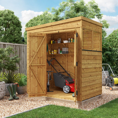 Billyoh Switch Overlap Pent Wooden Shed - 4X6 Windowed