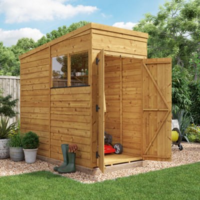 Billyoh Switch Overlap Pent Wooden Shed - 4X8 Windowed