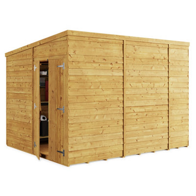 Billyoh Switch Overlap Pent Wooden Shed - 10X8 Windowless-27559 