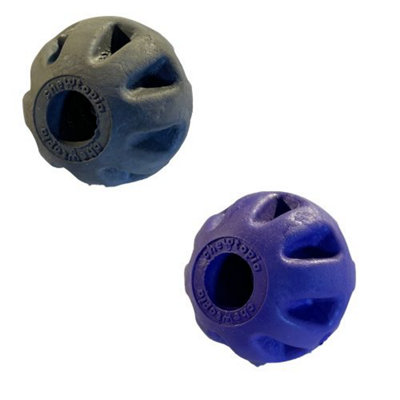 Classic Chewtopia Fetch Ball Grey/purple (Pack Of 6) from B&Q