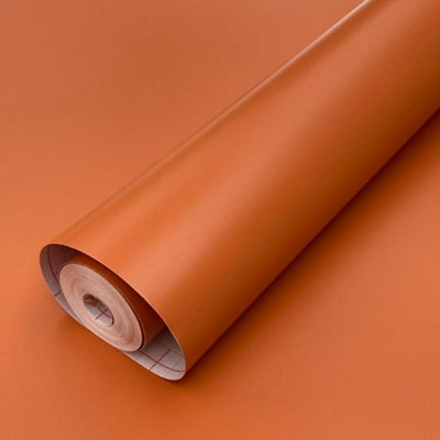 B&Q -   Matt Terracotta Self-Adhesive Furniture Wrap (L)5M (W)675mm