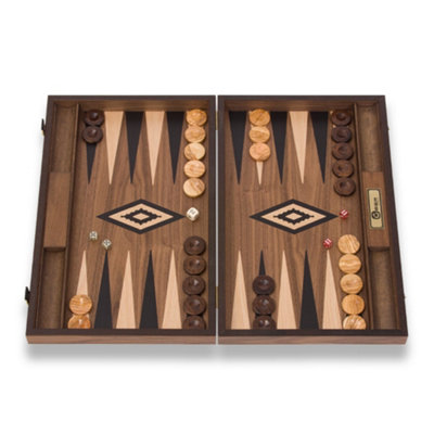 Uber Games Walnut Backgammon SetBlack from B&Q