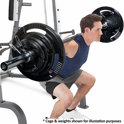 Marcy 7-Ft Olympic Barbell & Spring Clips from B&Q