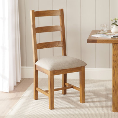 The Furniture Market Rustic Oak Ladder Back Dining Chair from B&Q
