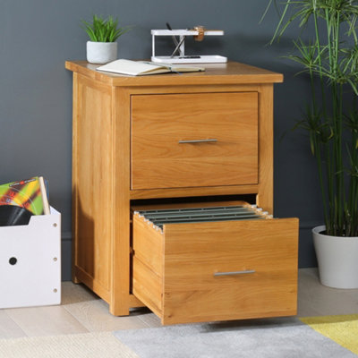 The Furniture Market London Oak 2 Drawer Filing Cabinet from B&Q