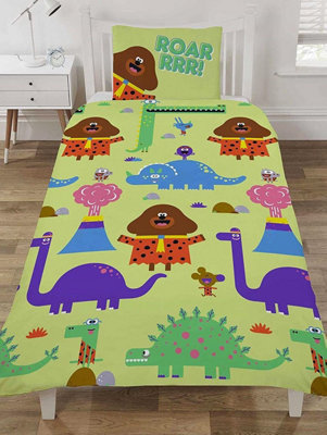 B&Q Hey Duggee Roar Single Duvet Cover And Pillowcase Set Green