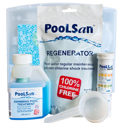 Poolsan Small Non Chlorine Chemical Maintenance Kit For Above-Ground Pools Up To 10Ft-40093 