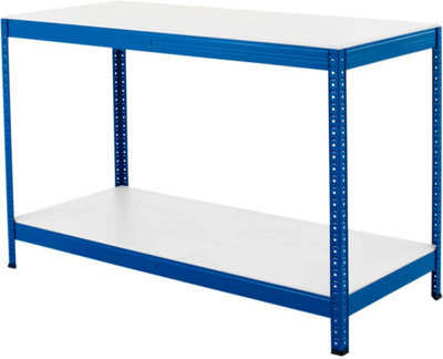 Bigdug Essentials Industrial WorkbenchMelamine Workstation Table900H X 1400W X 600D mm300 Kg Udl With Lower Shelf from B&Q