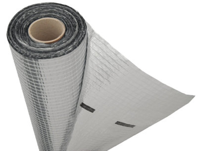 Trade Store 75M² Aluminium Foil Vapour Control Membrane (Vcl) Reflective Vapour Barrier For WallsRoofs & Floors  (1.5M X 50M) from B&Q