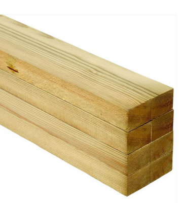 Trade Store 12 X 1.2M Long Lenghts (14.4M Total Length) Rough Sawn Timber Uc2 Treated Batten Pefc 25 X 50mm from B&Q