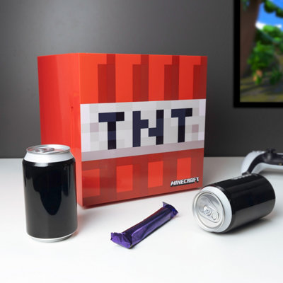 Minecraft Mini Fridge Tnt Design Efficiently Chills 6 Cans from B&Q