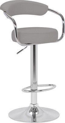 Lamboro Zenith Kitchen Bar StoolHeight Adjustable Swivel Gas LiftHome Bar & Breakfast BarstoolSlate Grey from B&Q