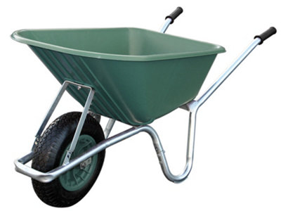 Bristol Tool Company 100L / 120Kg Big Mucker Outdoor Plastic Wheelbarrow With Puncture Proof Wheels from B&Q
