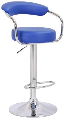 Lamboro Zenith Kitchen Bar Stool, Adjustable Height, Swivel, Breakfast Bar & Home Barstool, Blue