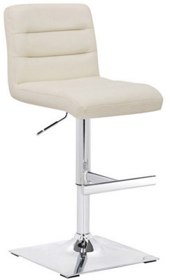 Lamboro Luscious Bar StoolAdjustable Height And Swivel Kitchen BarstoolCream from B&Q