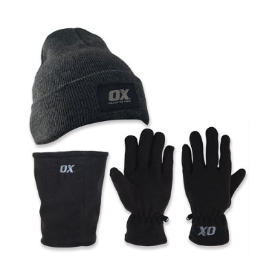 Ox Tools Ox Winter Set (BeanieGloves & Neck Warmer) from B&Q
