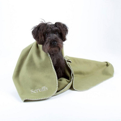 B&Q -  Medium Expedition Fleece Pet Blanket 100 X 75CmKhaki Green