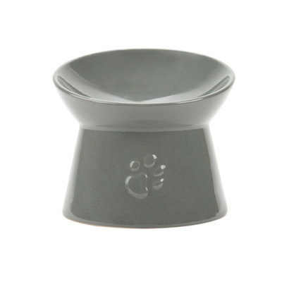 Scruffs Classic Raised Cat Feeder Bowl12CmGrey from B&Q