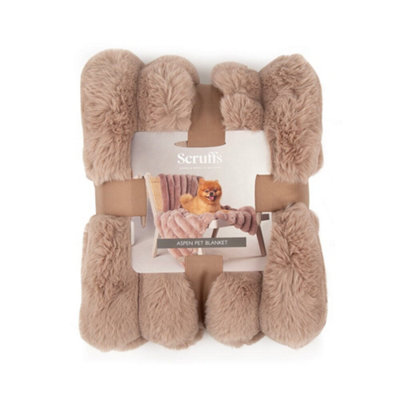 Scruffs Taupe Faux Fur Pet Blanket from B&Q