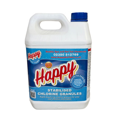 Happy Hot Tubs Stabilised Chlorine Granules 5Kg from B&Q