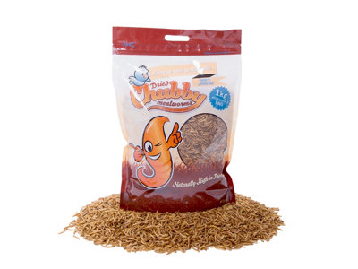 1Kg Dried Chubby Mealworms (Nutritional Info: Protein 53%Fat 28%Fibre 6%Moisture 5%) from B&Q