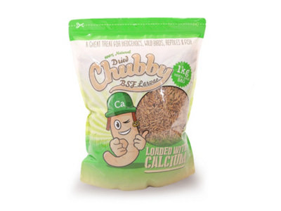 Chubby Mealworms 1Kg Chubby Dried Black Soldier Fly Larvae from B&Q