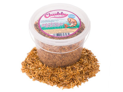 Chubby Mealworms 3 Litre Chubby Dried River Shrimp Fish Food from B&Q