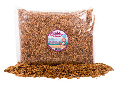 Chubby Mealworms 1Kg Chubby Dried River Shrimp Fish Food from B&Q